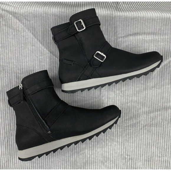 Merrell Alpine Buckle Waterproof Boots Womens Size 11 Black J002348 Light Weight - Picture 10 of 14